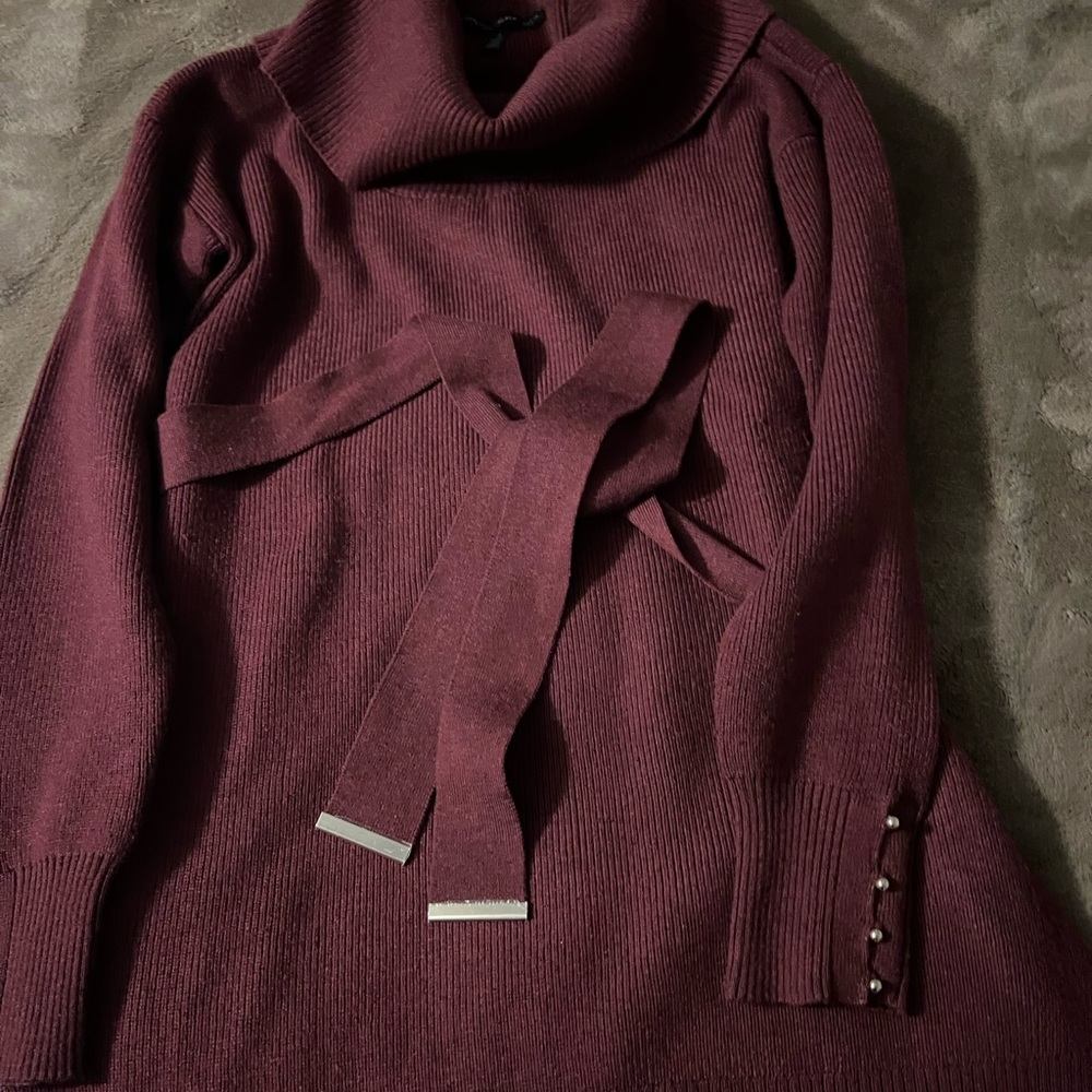 Dark red sweater